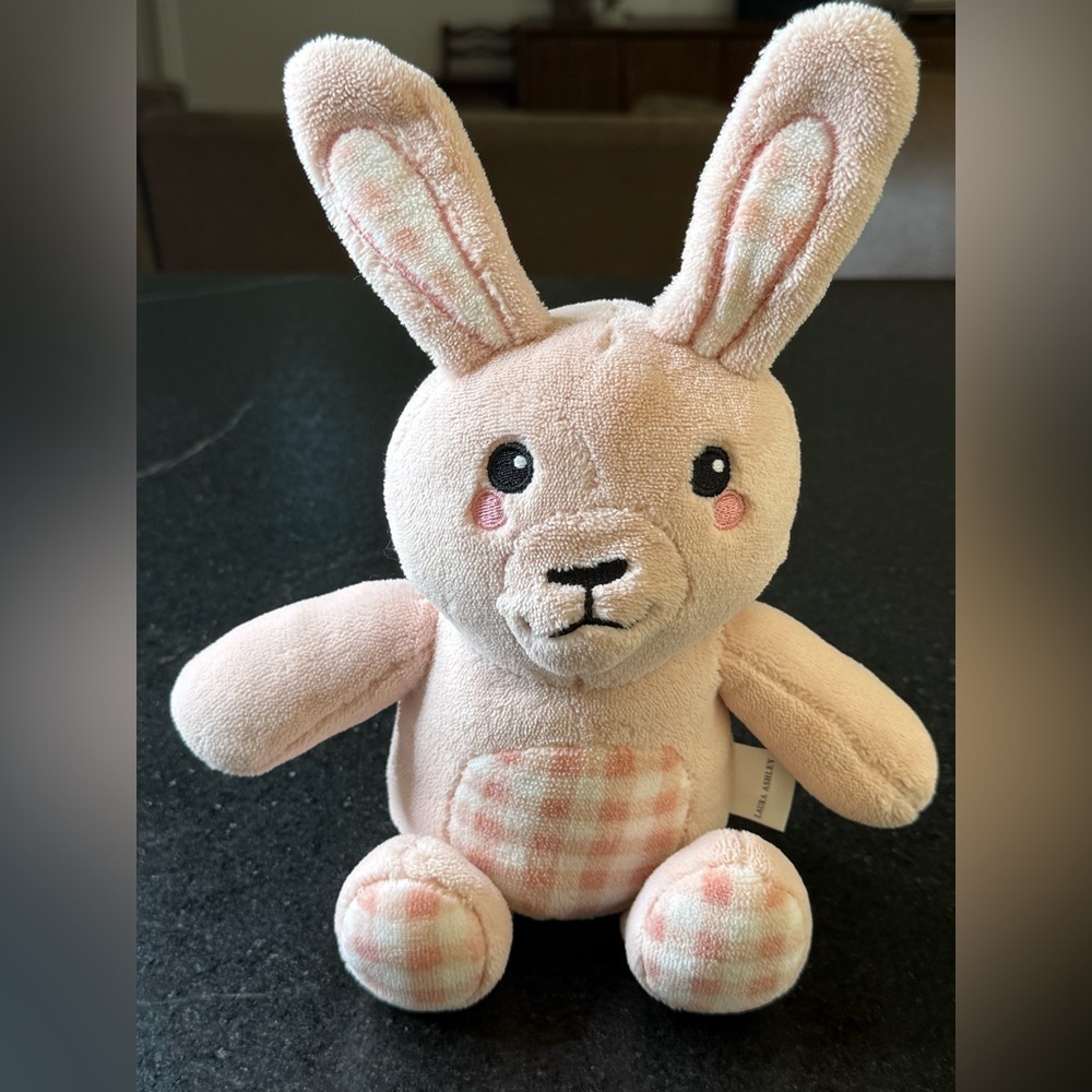 Laura Ashley Hedy Pink Bunny Rabbit Plush Easter Bunny Stuffed Toy 8.5" - Picture 2 of 10